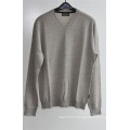 100% Wool Pure Colour V-Neck Kint Pullover Sweater for Man